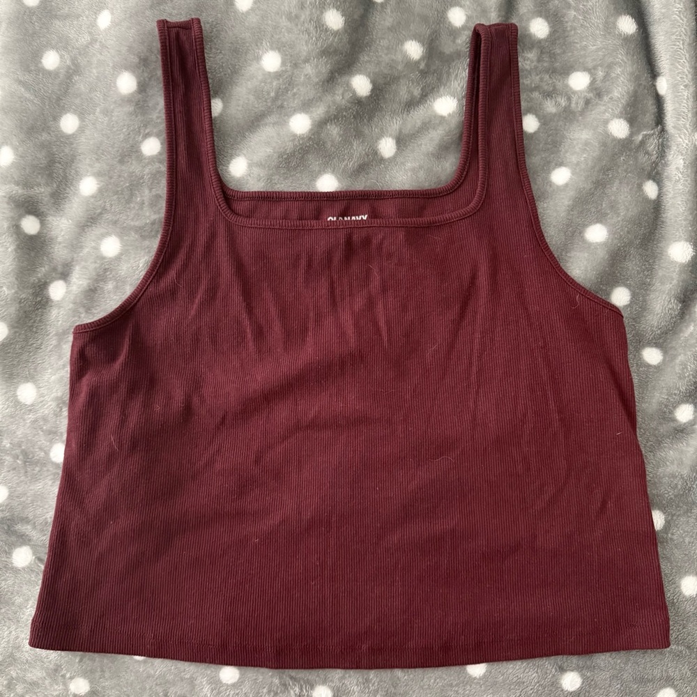 Old Navy Burgundy Square Neck Tank